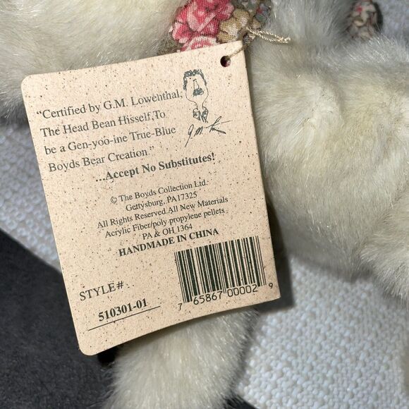Boyds Bears Plush Teddy #1 Mom Felicity Hugs Jointed Floral Bow Mothers Day 10” - Picture 9 of 10